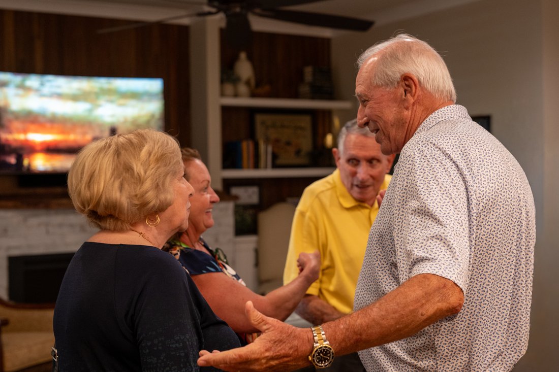 George Williamson at a community meet-and-greet