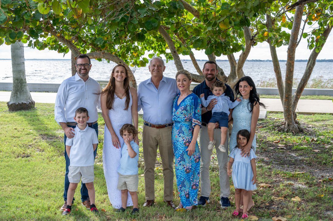 George Williamson with his family in Punta Gorda